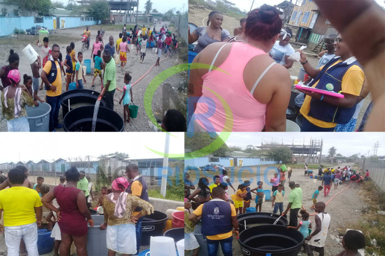 Alcaldía de Riosucio inicio suministro de agua a habitantes del barrio el paraíso.