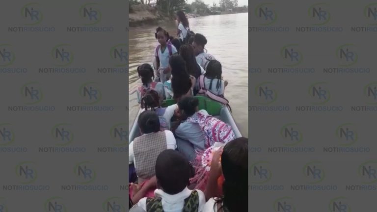 Administración Municipal de Riosucio garantiza transporte escolar fluvial a estudiantes del barrio villa Rufina en la cabecera municipal.