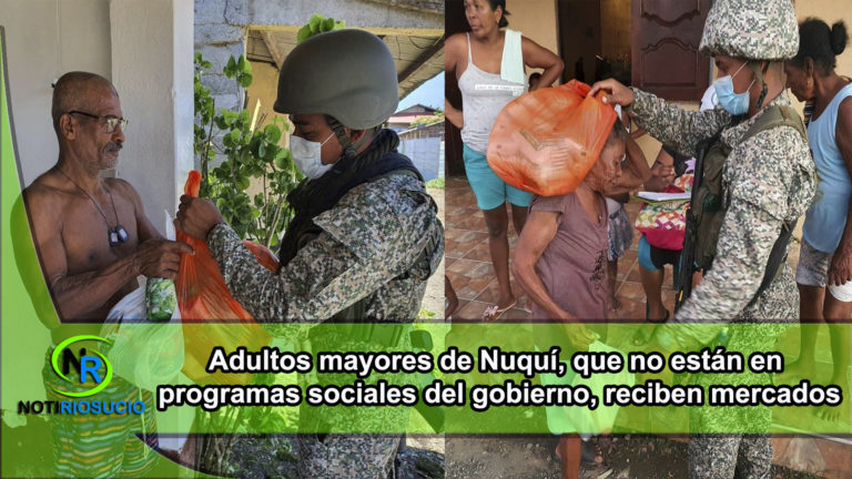 Adultos mayores de Nuquí, que no están en programas sociales del gobierno, reciben mercados.