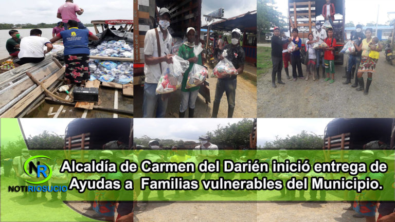 Administración municipal de Carmen del Darién inicio entrega de ayudas humanitarias.