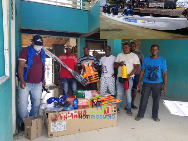 La AUNAP realizó dotación para asociación de pescadores artesanales del municipio de Riosucio Chocó.