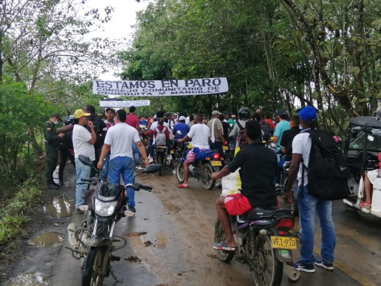 Sin acuerdos continúa el paro cívico organizado por el consejo comunitario de Pedeguita y mancilla.