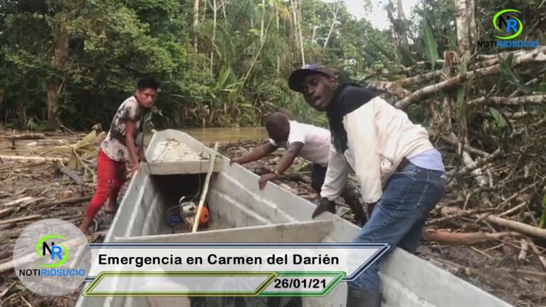 Inundaciones, Ríos taponados son males que aquejan a los habitantes de Carmen del Darién en Medio de la Pandemia.