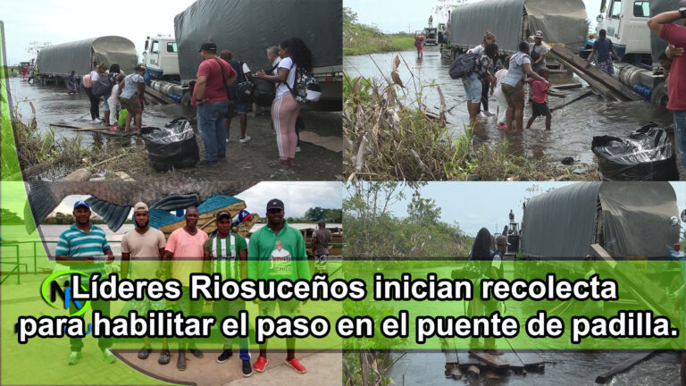 Inician recolecta para habilitar paso en el sector puente de Padilla en Riosucio – Chocó.