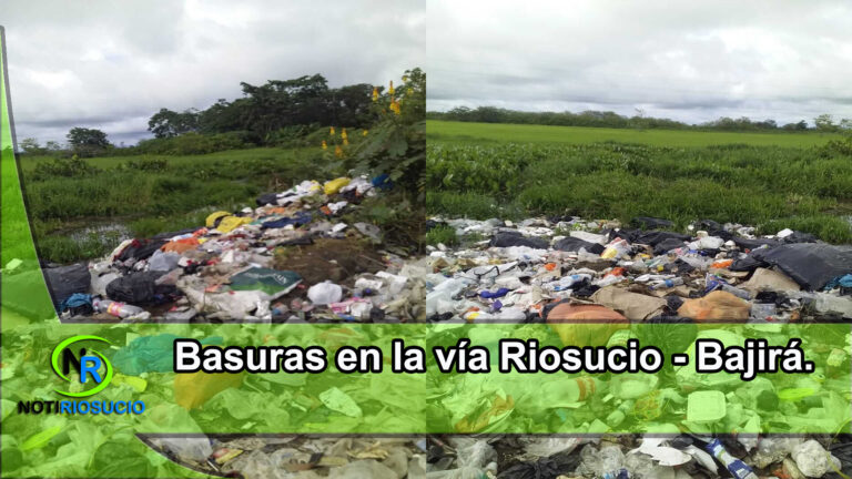 Basuras en la vía Riosucio – Bajira.