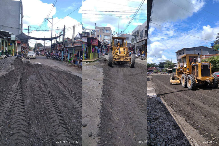 Alcaldía de Riosucio Chocó realiza nueva inversión en las vías urbanas de Belén de Bajirá.