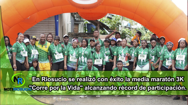 En Riosucio se realizó con éxito la media maratón 3K “Corre por la Vida” alcanzando récord de participación.