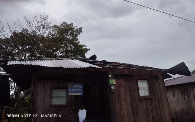Vendaval dejó sin techo varias viviendas en Pedeguita, zona rural de Riosucio – Chocó.